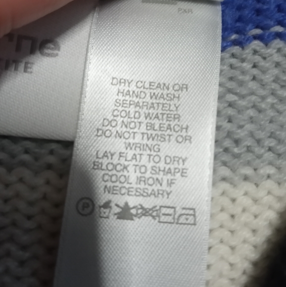 Striped Liz Claiborne Sweater Sz Petite Medium - Picture 3 of 5